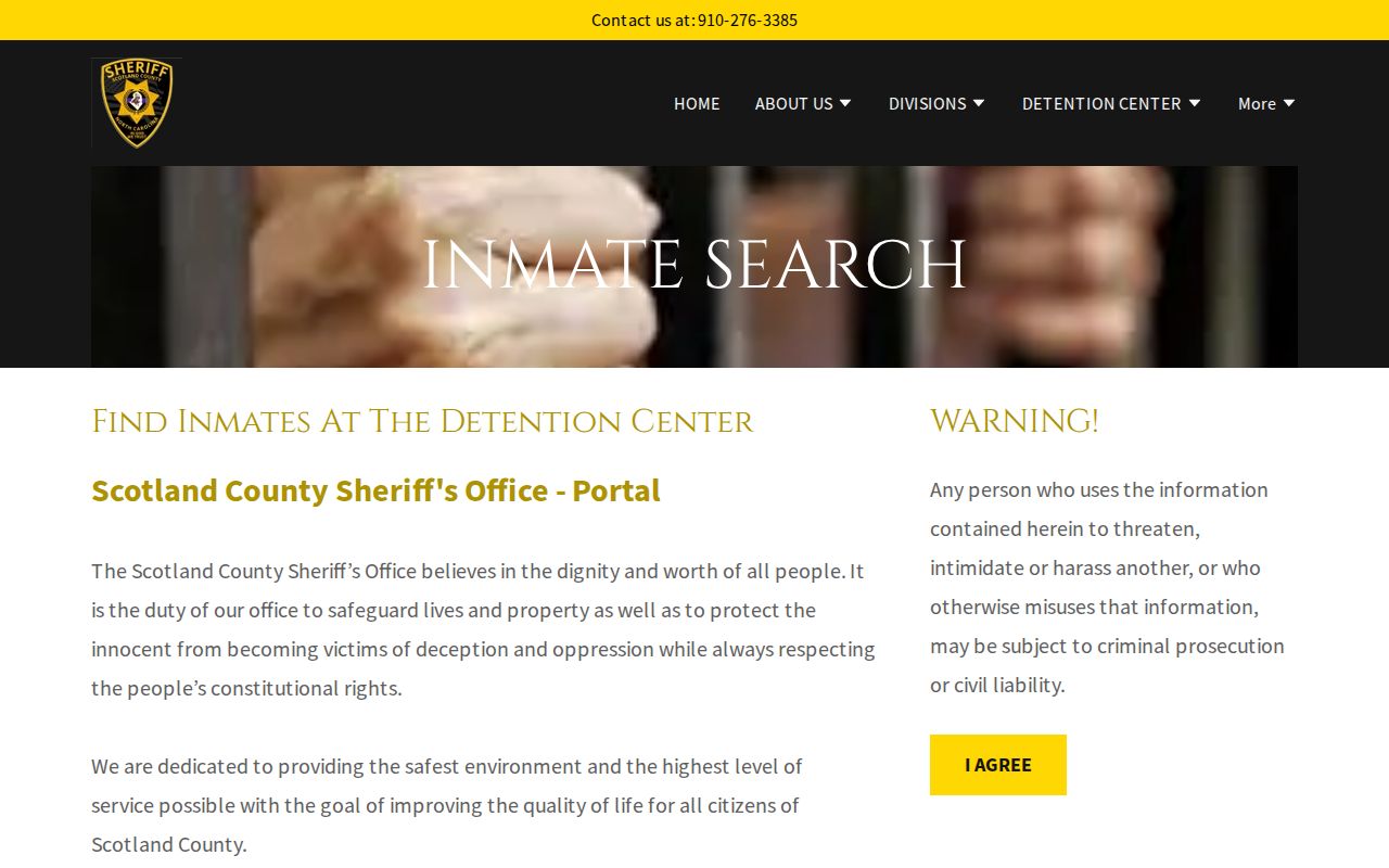 Scotland County Sheriff inmate search gateway