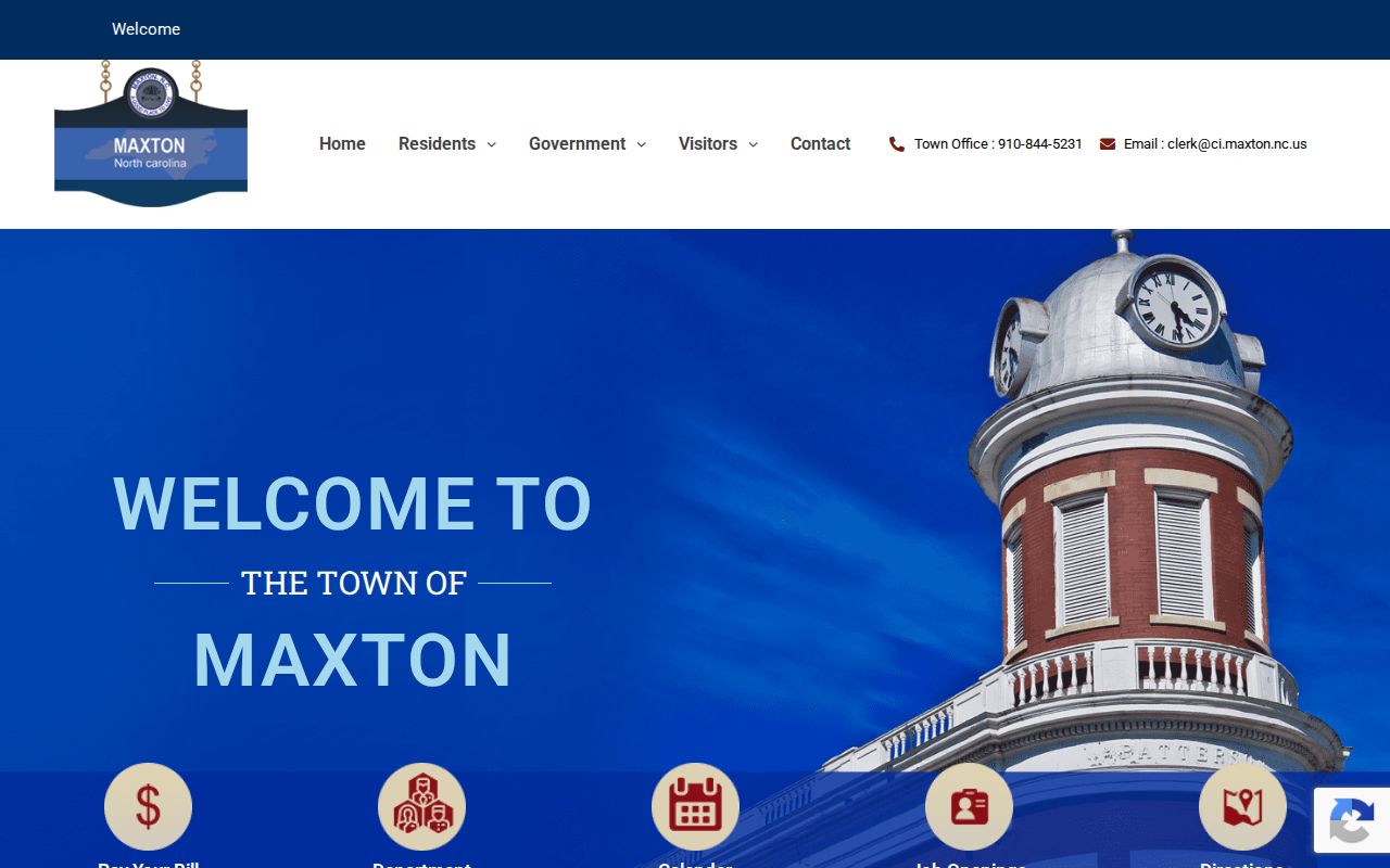 Official Town of Maxton source for police and arrest contact routing